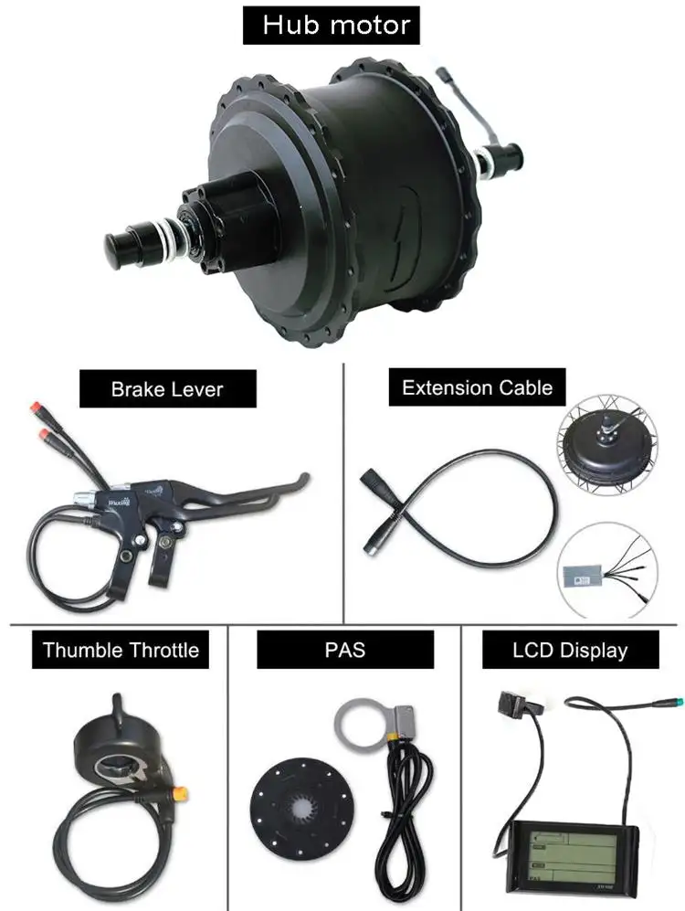 350W 36V E Bike Motor 26 LCD Electric Bike Conversion Kit