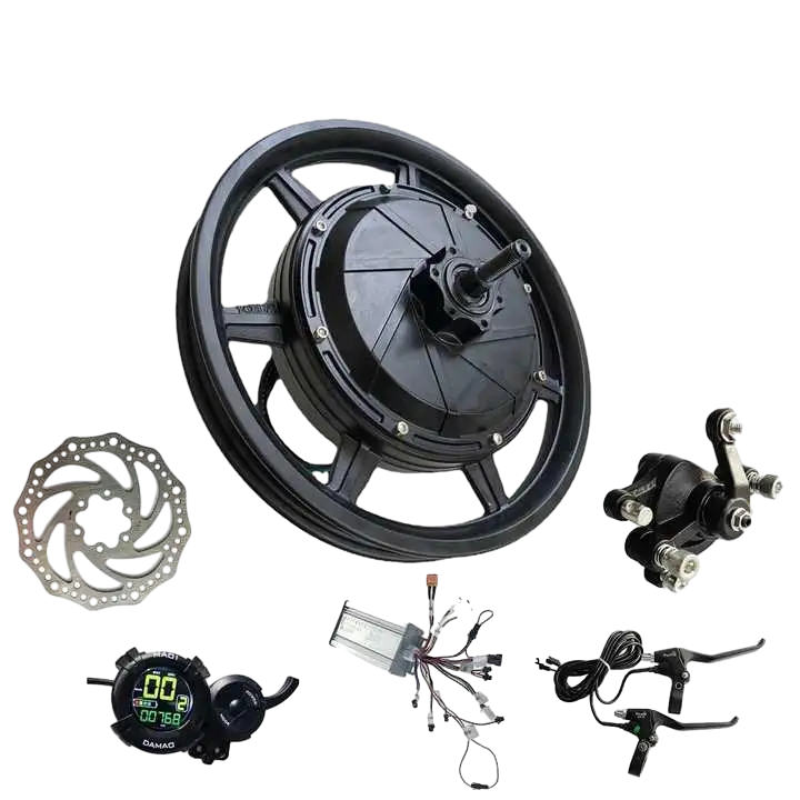 14 inch 72V 3000w Fast Speed 120km/h E-bike Scooter Hub Motor with controller and LCD hub motor kit