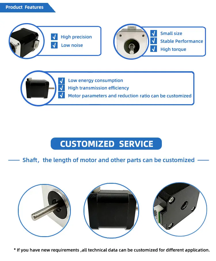 multi-size mini hybrid stepping motor for medical high quality small stepper motor