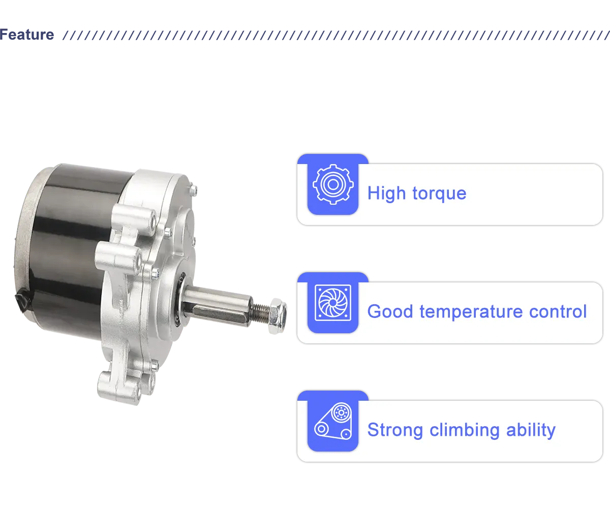 250W 24V 75rpm 120rpm 160rpm DC wheelchair motor